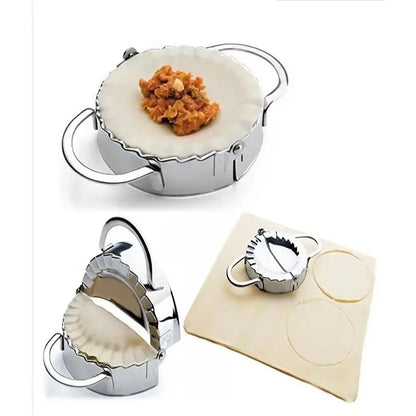 9.5/12.5/15.8cm Eco-Friendly Stainless Steel Dumplings Tool Dumpling Mold Household Manual Press Kitchen Baking Accessories