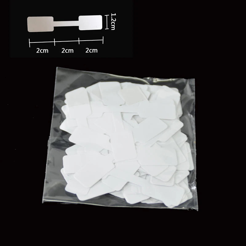 100pcs/50pcs Jewelry Strung Pricing Price Tags with String Gold Merchandise Cloth Label Price Label