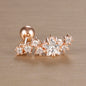 1PC 316L Stainless Steel Geometry Stud Earrings For Women Fashion Star Moon Lobe Daith Helix Cartilage Earring Piercing Jewelry