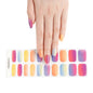 16/18/20Tips Semi-Cured Gel Nail Strips Adhesive Full Cover Stickers for Nails UV Lamp Need Press On Nails Fashion Manicure