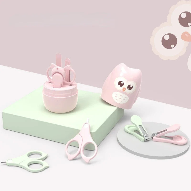 Newborn Baby Nail Scissors Baby Nail Care Tools Kids Safety Portable Nail Scissors Trimmer Tweezers with Box Kids  Nail Art  Set