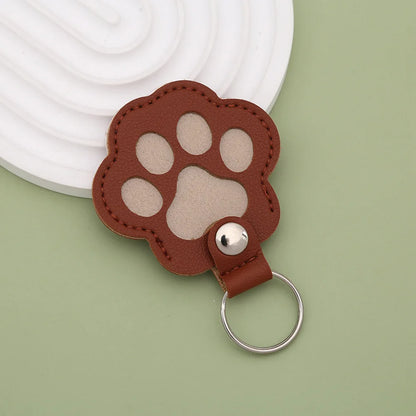 S27 Dog Hair Collector Keychain Leather Pet Memorial Gift Keepsake for Dogs and Cats Fur Storage Pendant Charm Gift Keychain