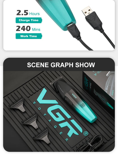 VGR Hair Clipper Cordless Hair Trimmer Professional Hair Cutting Machine Electric 9000 Rpm Haircut Clipper for Men V-003 V-906