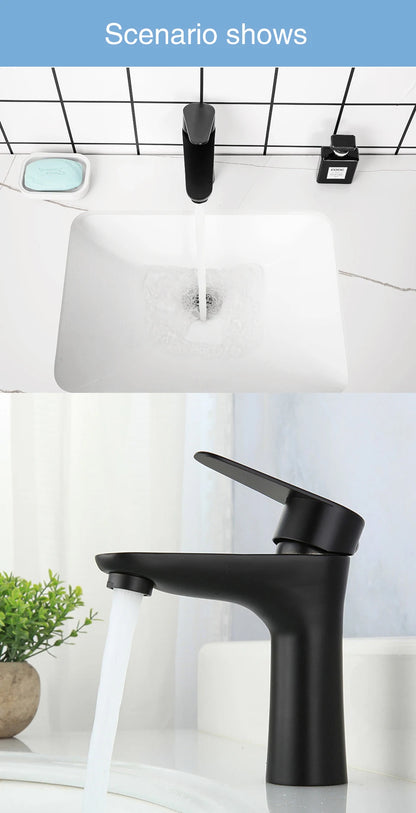 ULA G1/2 Basin Faucet Waterfall Bathroom Sink Faucet Hot Cold Water Mixer Tap Deck Mounted Bathroom Tap Crane Washbasin Tap