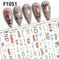 Black and White Love Flowers Line Art 3D Stickers Nail Decals Nail Art Accessories Butterfly Rose Nail Stickers Nail Sliders