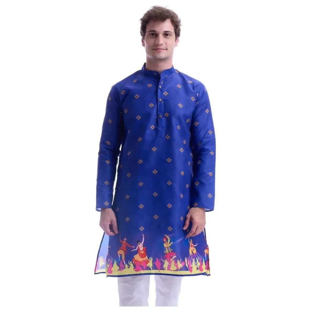 Muslim Kurtta Caftan Dubai Men'S Robe Long-Sleeved Ethnic Style Stand Collar Arabic Clothing National style Middle Eastern