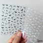 2Sheets French Gradient Line Nail Art Stickers 3D Self-Adhesive White+Black Slider Design Stencil Manicure Guides DIY Nail Decor