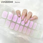 16/18/20Tips Semi-Cured Gel Nail Strips Adhesive Full Cover Stickers for Nails UV Lamp Need Press On Nails Fashion Manicure