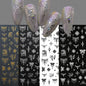4pcs/set Roman Letters Nail Stickers 3D Black/White/Gold/Silver Alphabet Adhesive Nail Decasl English Letters DIY Manicure Decor