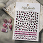 5D Pink Leopard Print Nail Art Stickers 8x10cm Pink/Black/Brown Leopard Nail Decal DIY Manicure Adhesived Leopard Slider