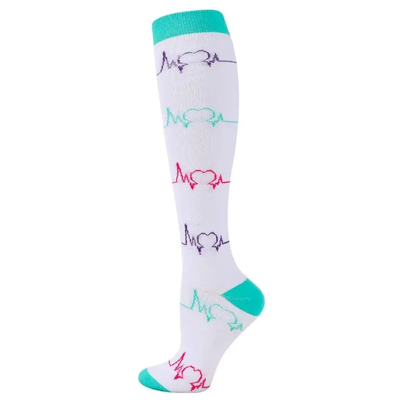 New Men Women Compression Socks for Leggings Running Marathon Pressure Soccer Adult Socks Network Red Pressure Nurse Men Socks