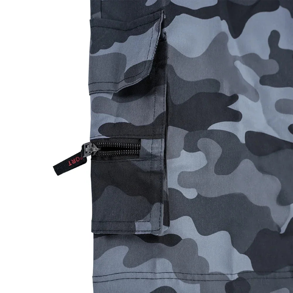Men's Cargo Shorts Summer Oversized Pants Elastic Waist Large Size Outdoor Jogging Sweatpants Trend Multi Pockets Men Clothes