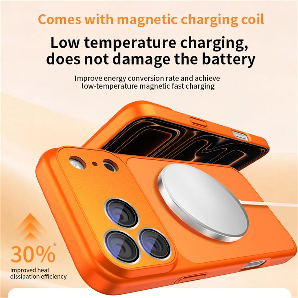 Luxury for Magsafe Magnetic Stand  Shockproof Phone Case for iPhone 17 Pro Max Air 16 Pro 15 14 13 Liquid Silicone Protect Cover