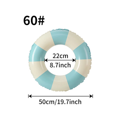 1PC Ins Style Macaron Inflatable Swimming Ring Adult Thickened Pool Float Summer Pool Party Water Toy