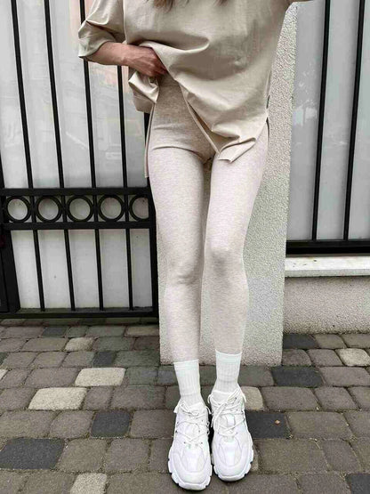 Women's Winter Leggings Ribbed Knitted Velvet Thermal Skinny Tights with Fleece Strech Cotton Beige Warm Leggings for Women 2025
