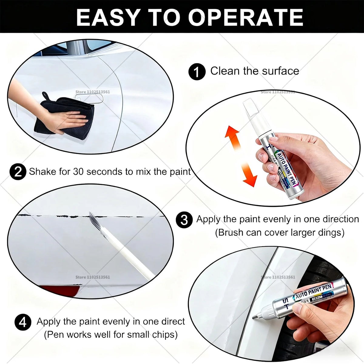 For Toyota Camry Paint Repair Pen Touch Up Scratch Remover DIY Car Accessories White 070 Blue 8W7 Black 209 202 220 Gold 5B2
