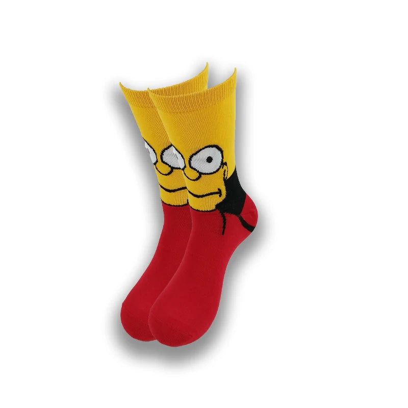 Spring and Autumn Men's and Women's Socks Cartoon Cartoon Fashion Funny High Quality Tube  Movie Character  Socks for Men