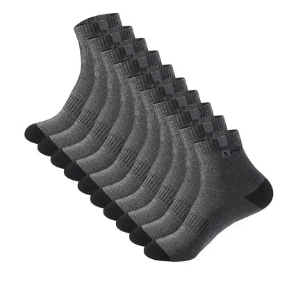 5Pairs Bamboo Fiber Summer Spring Men Socks Breathable Cotton Sports Sock Breathable Deodorant Business Socks Plus Size 39-45