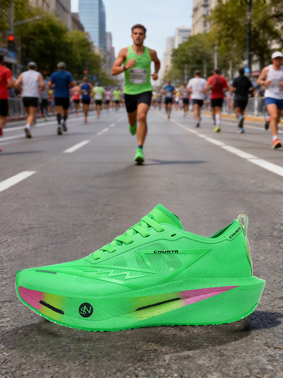 2026Running Shoes Carbon Plate Marathon Speciality Men Sports Breathable Lightweight Women's Comfortable Chunta Leisure Sneakers