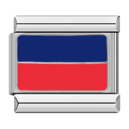 Hapiship Fashion Navy Ship International Maritime Signal Code Nautical Flag Charm Links Fit 9mm Stainless Steel Bracelet DJ391