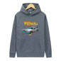 Back To The Future Retro DeLorean Car Print Hoodie Long Sleeve Tops Men Casual Streetwear Pullover Spring Autumn Unisex Clothing