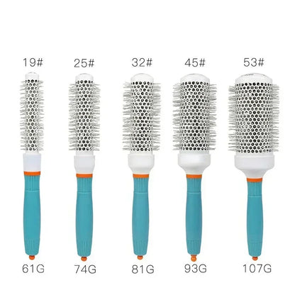 Hair Comb Professional Salon Hair Brush Hair Styling Hairbrush Hairdressing Comb Round Curly Hair Rollers Tools Blue