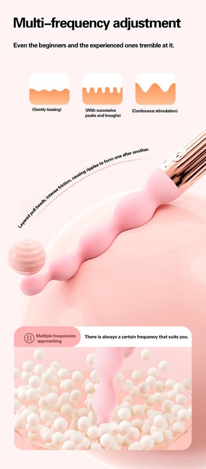 Anal Bead Vibrator For Women Vagina Clitoris Stimulator Vibrating Butt Plugs Male Prostate Massager Anus Sex Toy Couple Sex Toy