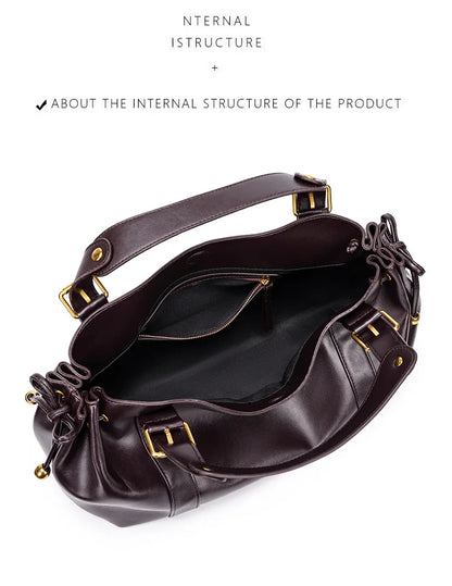 Sac à main à bandoulière Simple pour femmes, sac Boston élégant et polyvalent, sac de travail intérieur en Polyester doux
