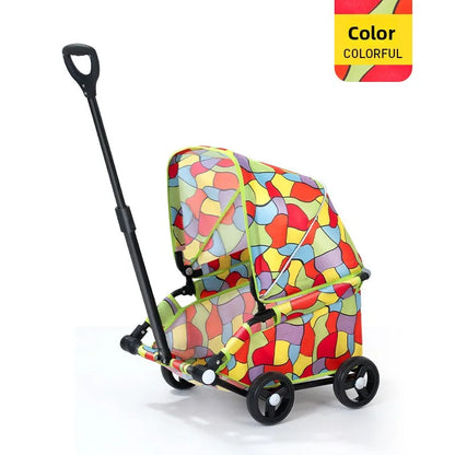 Small Dog Pet Stroller Foldable Lightweight Travel Outdoors Cross Border US Europe Pet Trolley Pet Stroller Trolley for Dog