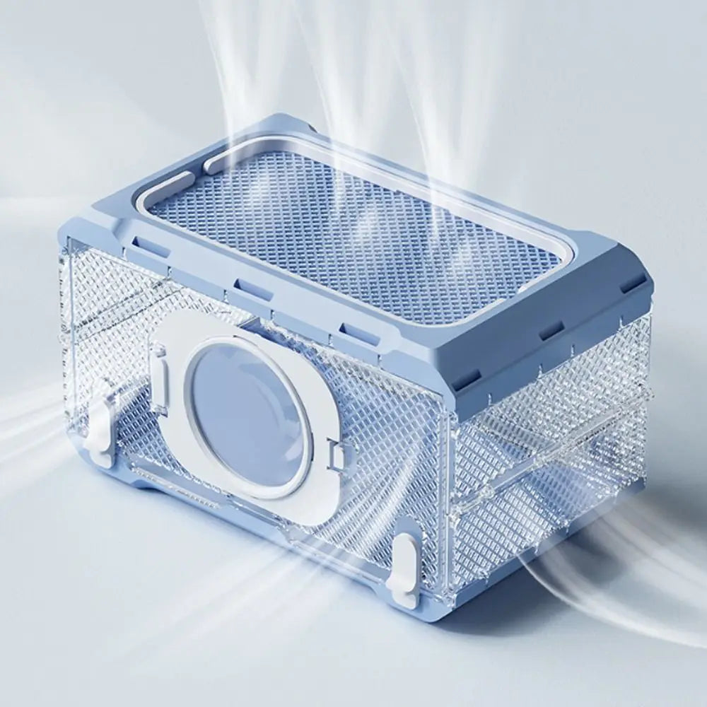 Folding Insect Observation Box Waterproof Wear Resistant Portable Hamster Cage Transparent Pet Observation Box