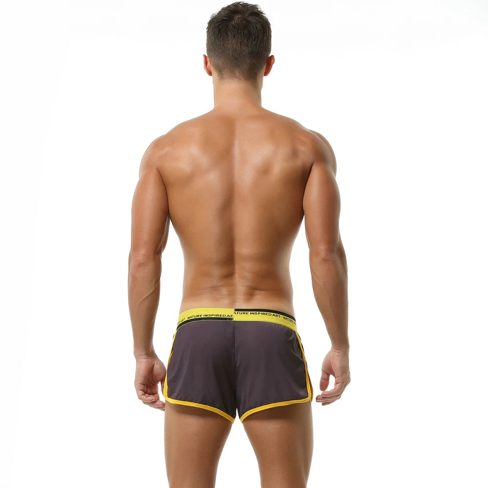 New SEOBEAN Men's Pajamas Sleep Bottoms Sexy Underwear Shorts Boxers Soft Silky Loose Lounge Home Pajama Bottoms Boxer Shorts