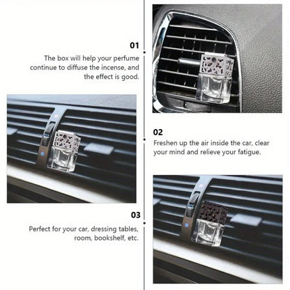 Auto Aromatherapy Machine & Car Perfume - Bottled Diffuser with Metal Clip Container, Universal Air Freshener