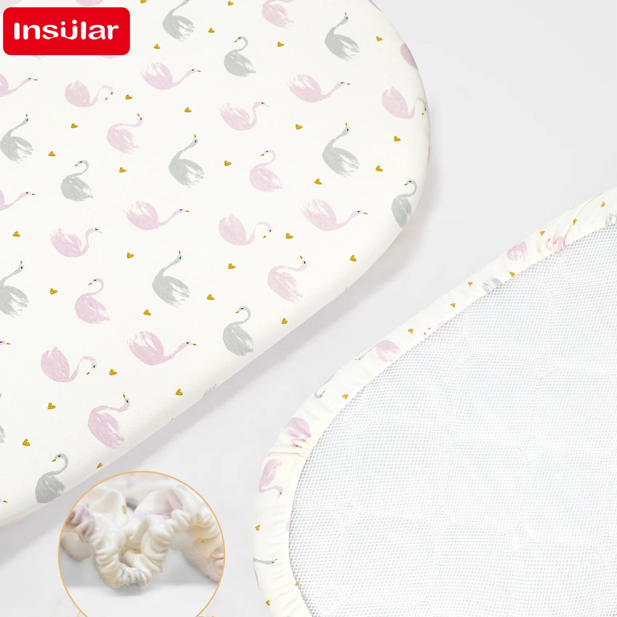 Cartoon Printed Crib Sheet Set Baby Bedding Toddler Mattress & Changing Pad Cover Polyester Cotton Fitted Bassinet Sheets