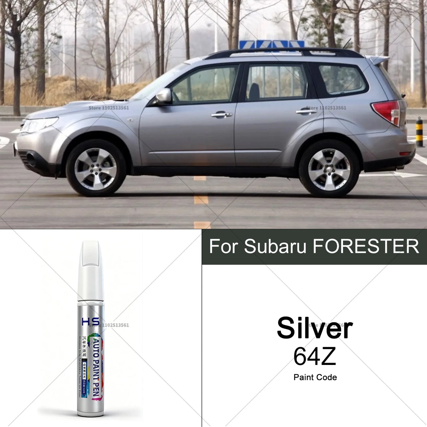 For Subaru Forester Car Paint Repair Pen Touch Up Scratch Remover DIY Auto Accessories Black White Blue Red Silver Bronze Green