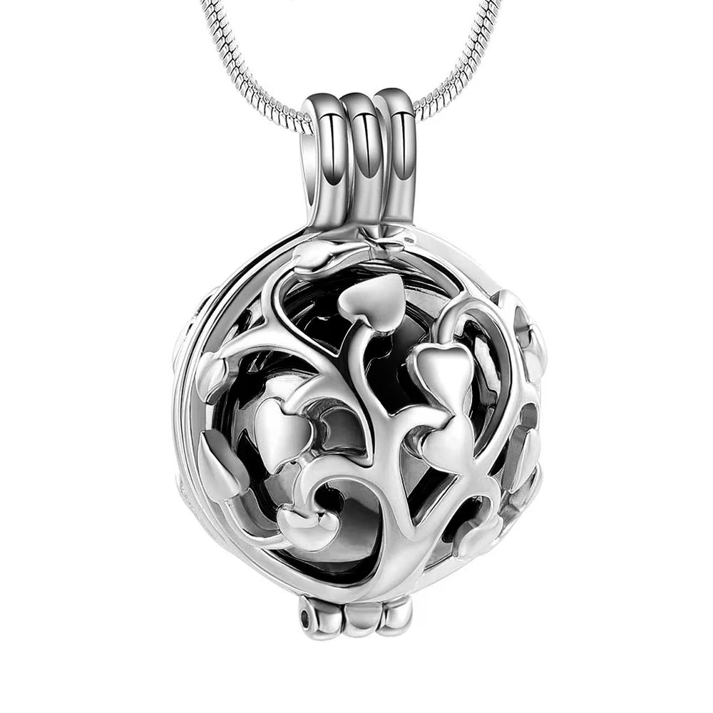 Cremation Locket Necklace Tree of Life Memorial Urn Jewelry For Ashes For Women Men Keepsake Pendant Necklace