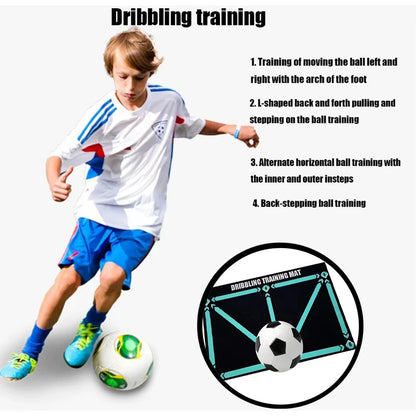 Durable non-slip football training mat Foldable carpet dribbling football training mat children's football indoor equipment