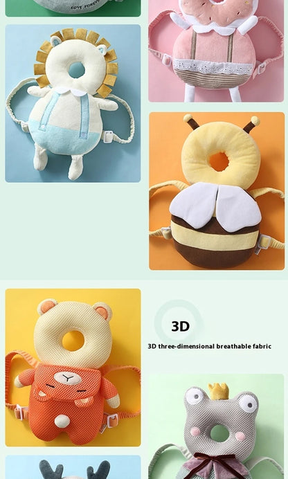 1-3T Toddler Baby Head Protector Backpack Pillow Safety Pad Cushion Prevent Injured Cartoon Security Pillow Protective Headgear