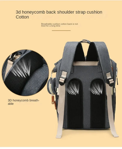 USB Mummy Bag Diaper Bag Baby Care Large Capacity Mom Backpack Mummy Maternity Wet Bags Waterproof Baby Pregnant Nappy Backpack