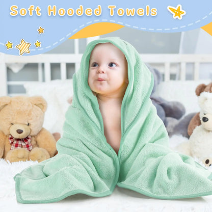 1 Cute Cartoon Animal-Shaped Multifunctional Large Towel for Infants and Toddlers, Made of Soft Coral Fleece Fabric, Polyester Material, Quick-Drying and Water-Absorbent Design, Can Be Used as a Bath Towel, Blanket, or Bathro