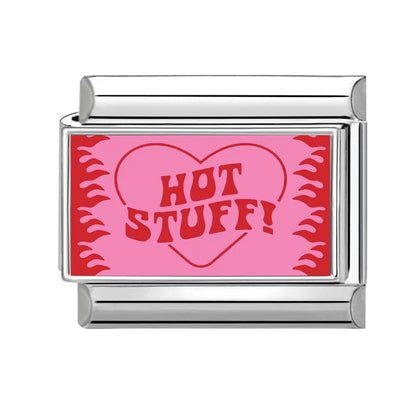 Y2K Red Pink Heart Dog Cat Flowers Italian Charm Link Fit 9mm Stainless Steel Jewelry DIY Making Bracelets For Gifts