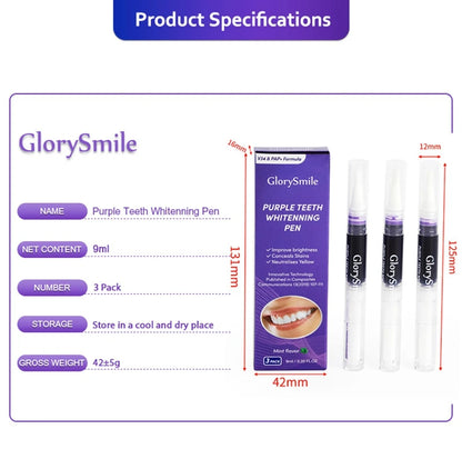 Magical Purple Teeth Whitening Pen Freshing Breath Oral  Deep Cleaning Stain Removal Dentifrice Teeth Cleaning Essence Oral Care