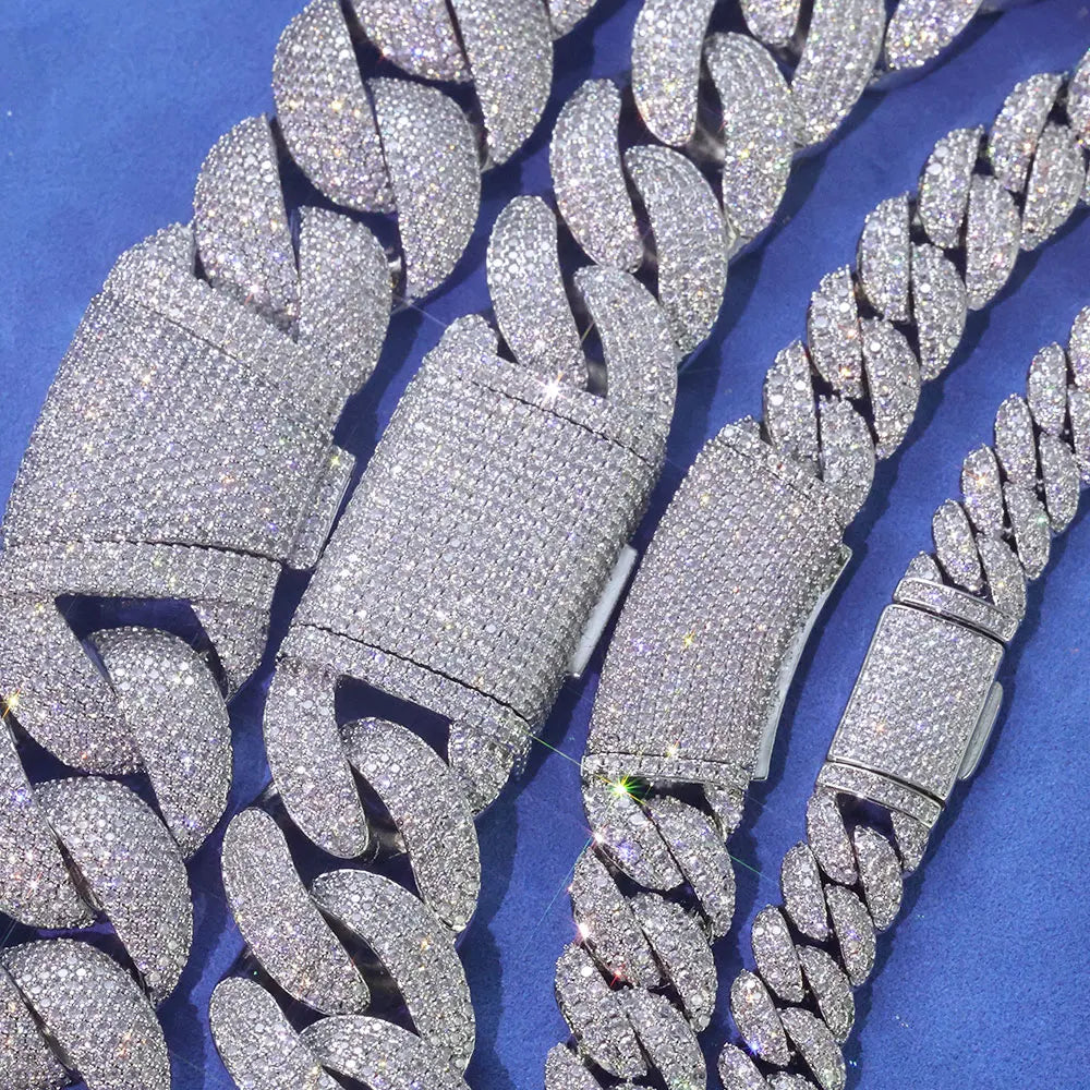 ESKEEM 2/3/4/6Row Full Diamond Bubble Cuban Bracelet 10/13/18/20/22MM CZ Stone Iced Out Hip Hop Jewelry Cuban Bracelet Women Men