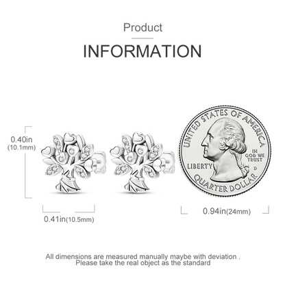 925 Sterling Silver Earrings Jewelry Hoop Flower Ear Studs Campanula Sparkling Pave Earring Wedding Gift For Women Anniversary