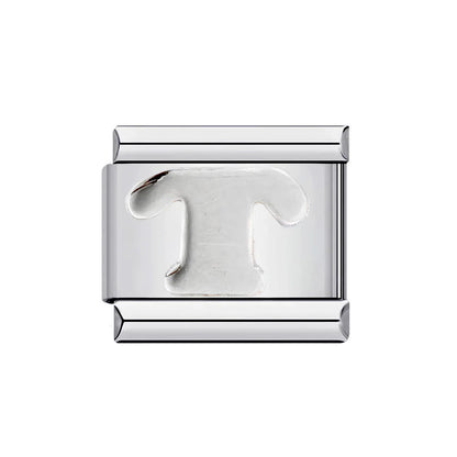 26 English A-Z Letter Name Custom 9mm Link Charms Silver Color Italian Stainless Steel Bracelet DIY Jewelry Making Hand Chain