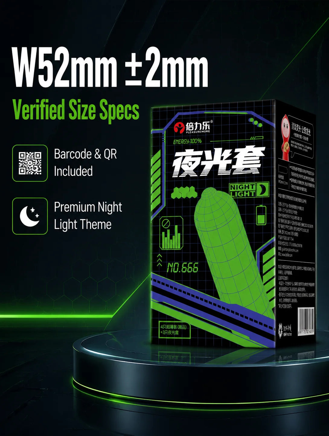 Glow in the Dark Condoms Set 7pcs Ultra Thin Lubricated Natural Latex Men Novelty Fun Night Sensual Romantic Touch Fit Beilile