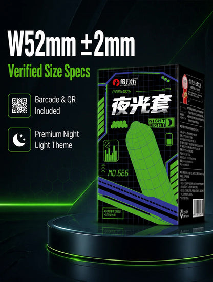 Glow in the Dark Condoms Set 7pcs Ultra Thin Lubricated Natural Latex Men Novelty Fun Night Sensual Romantic Touch Fit Beilile