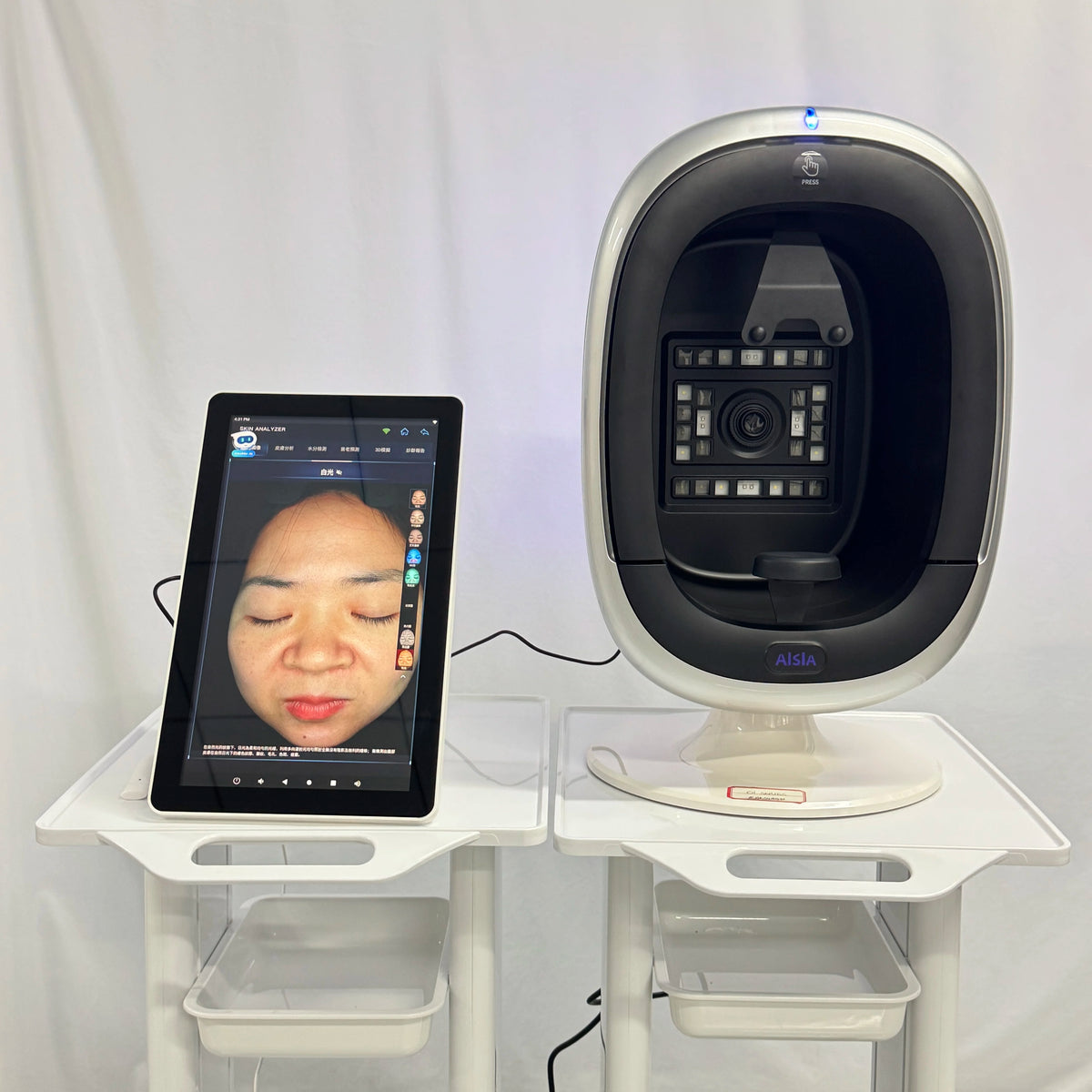 3D Skin Scanner Care Facial Analyzer Monitor Machine Magic Mirror Portable TestingEnglish Detector Face Camera Test Analysis