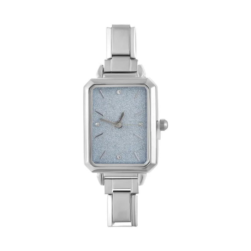Fashion Colorful Dial Square Stainless Steel Women Watch Head Fit 9mm Bracelet For Party Friend Wife Birthday Jewelry Gifts