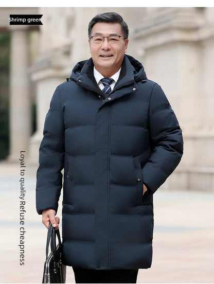 Canada Fashion Winter Jacket for Man Down Coat Parka Men's White Goose Down Jacket -30℃ Hooded Warm Thick Long Padding HXY305