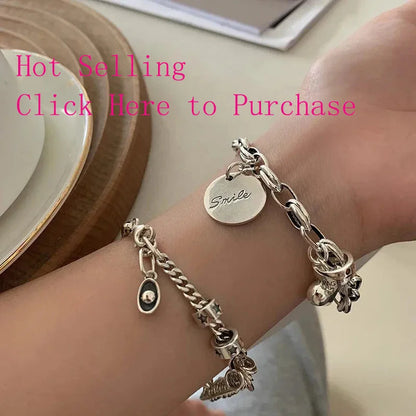 VENTFILLE 925 Sterling Silver Butterfly Bracelet for Girl Bead String Design Insect Fashion Versatile Jewelry Gift Dropshipping